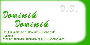 dominik dominik business card